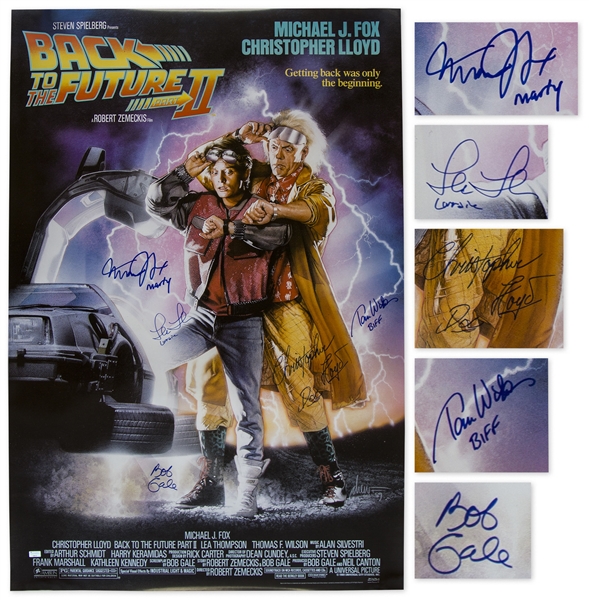 ''Back to the Future'' Cast-Signed Poster -- Includes Signatures of Michael J. Fox, Christopher Lloyd & Lea Thompson